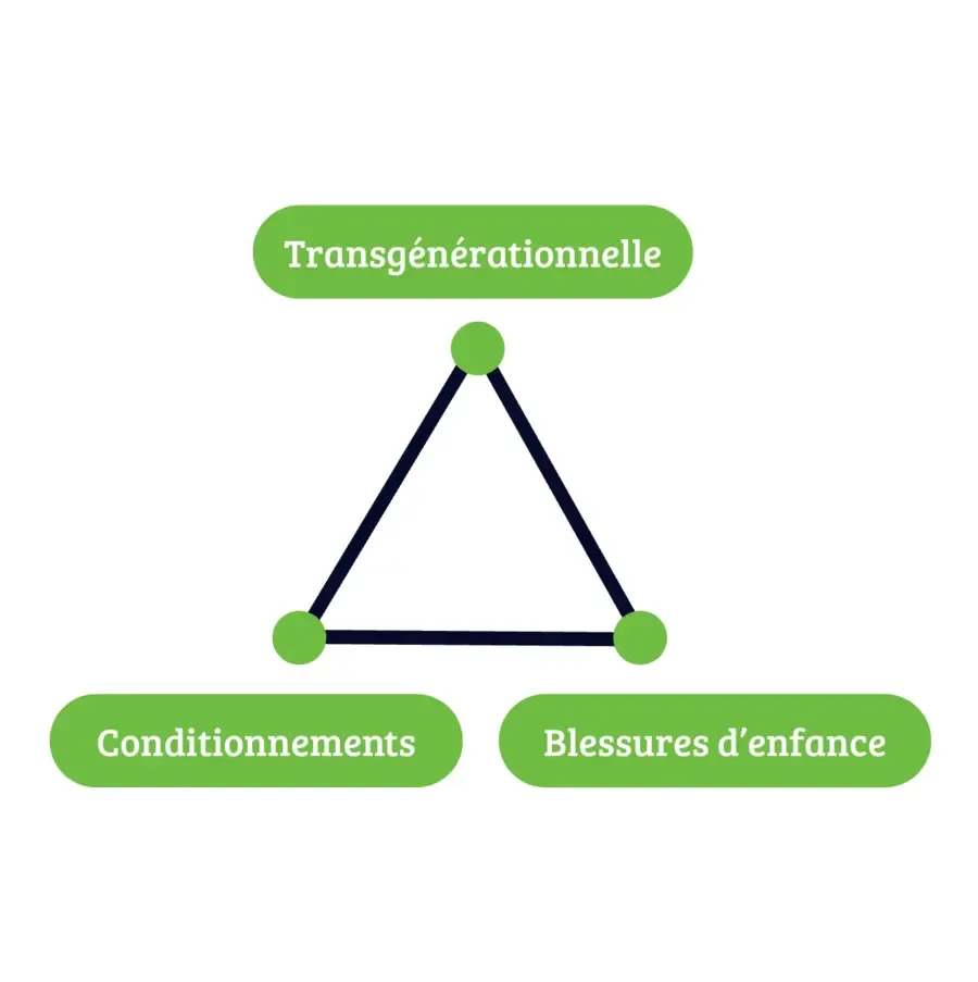 Les trois schémas inconscients : blessures d'enfance, conditionnements, transgénérationnel
